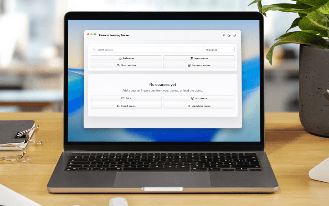 Personal Learning Tracker screenshot 1