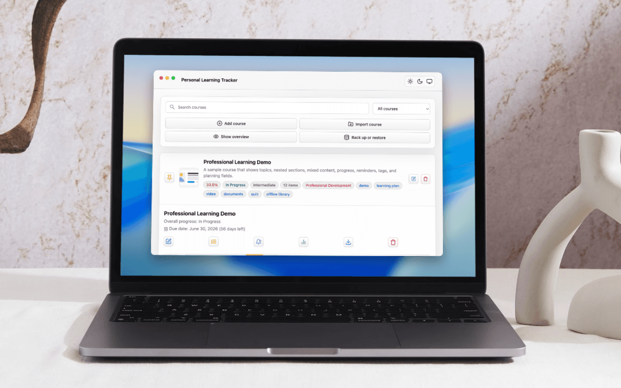 Personal Learning Tracker screenshot 2