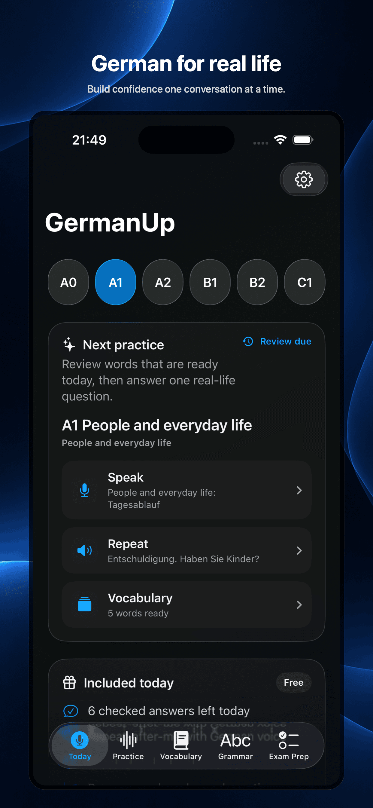 GermanUp iPhone screenshot 1