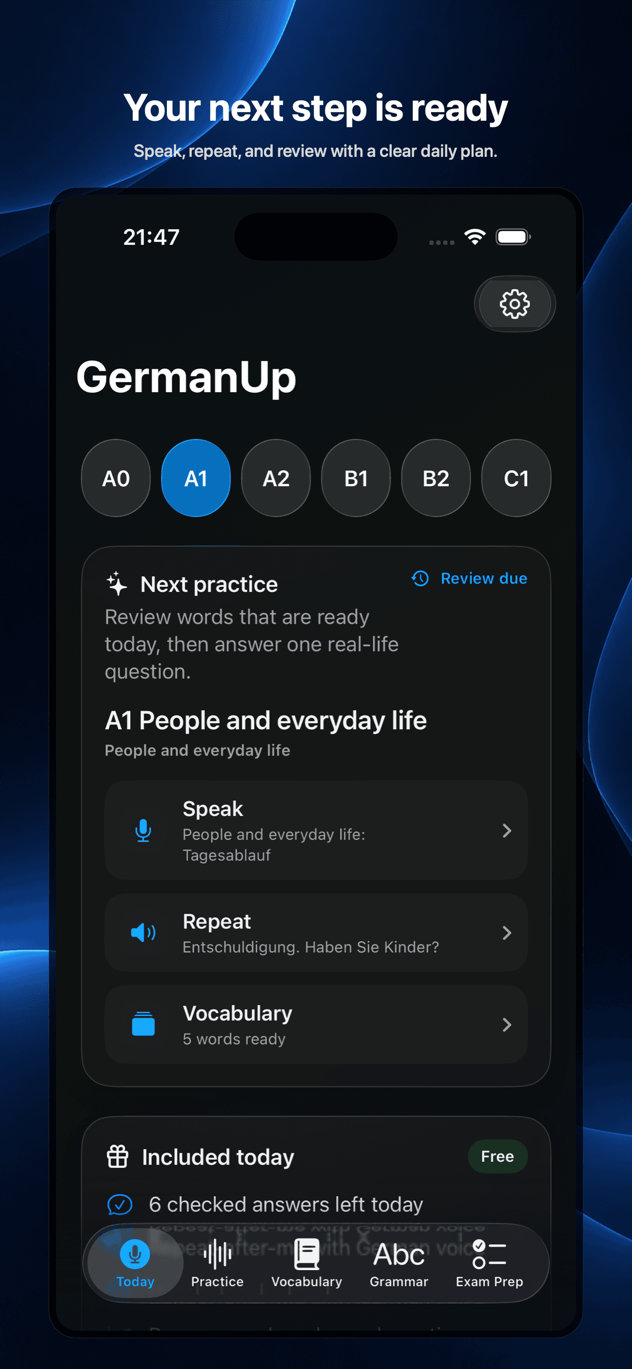 GermanUp iPhone screenshot 2