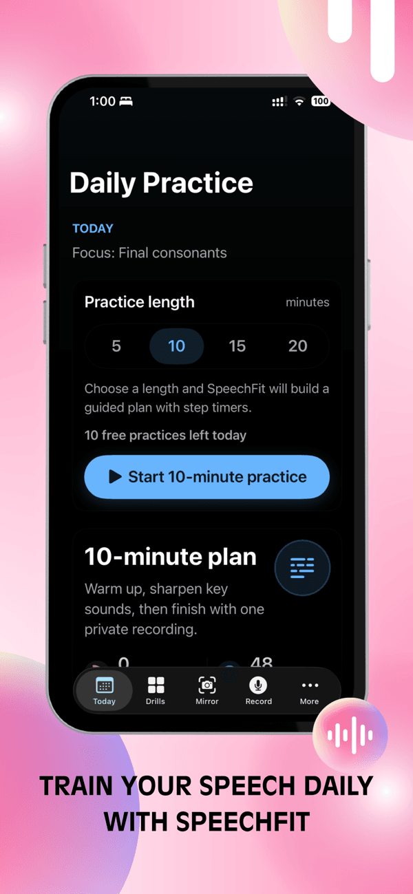 SpeechFit screenshot 1