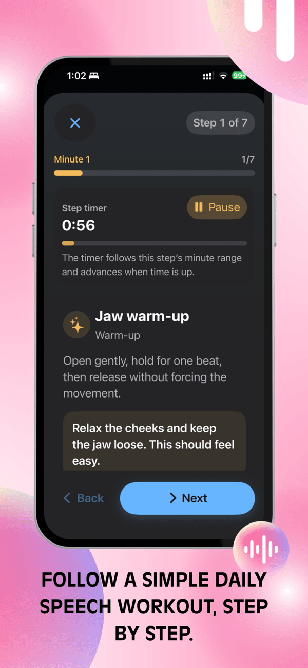 SpeechFit screenshot 2